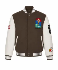 World Cup 2026 CAN MEX USA Wool & Leather Varsity Jacket