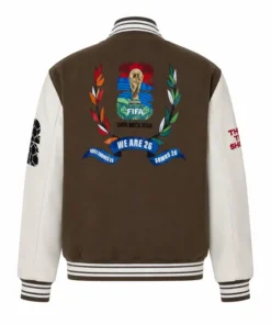 Alternative view of World Cup 2026 CAN MEX USA Wool & Leather Varsity Jacket