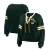 Erin Andrews Green Green Bay Packers Lace-Up Sweater