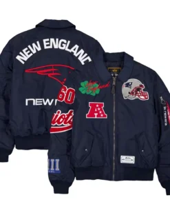 New England Patriots New Era x Alpha Industries Navy MA-1 Jacket