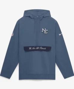 Nike England Patriots Rivalries Sideline Anorak Half-Zip Jacket