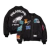 Philadelphia Eagles New Era x Alpha Industries Black MA-1 Jacket