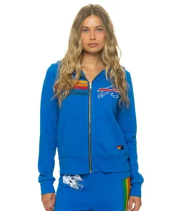 Buffalo Bills Aviator Nation Royal Tri-Blend Full-Zip Hoodie