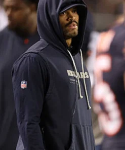 Caleb Williams 2026 Chicago Bears Sleeveless Sideline Hoodie - Image 3