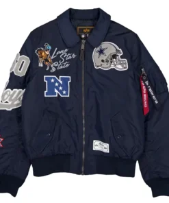 Dallas Cowboys New Era x Alpha Industries Navy MA-1 Jacket