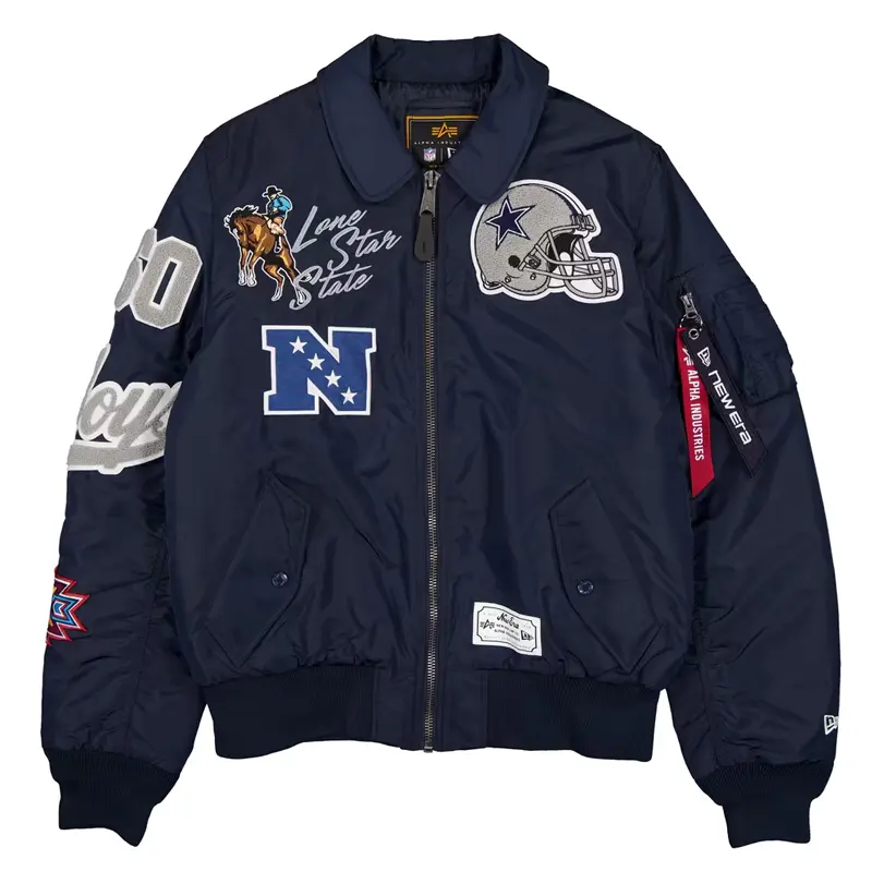 Dallas Cowboys New Era x Alpha Industries Navy MA-1 Jacket