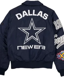 Alternative view of Dallas Cowboys New Era x Alpha Industries Navy MA-1 Jacket