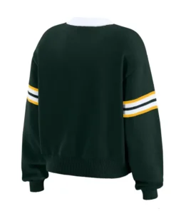 Erin Andrews Green Green Bay Packers Lace-Up Sweater - Image 3