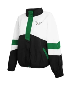 Erin Andrews Philadelphia Eagles Crinkle Windbreaker Jacket - Image 3