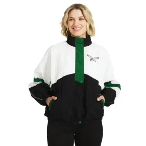 Erin Andrews Philadelphia Eagles Crinkle Windbreaker Jacket