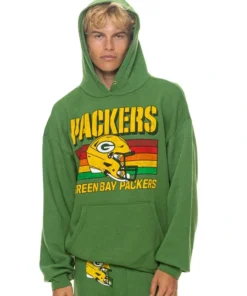 Green Bay Packers Aviator Nation Green Relaxed Tri-Blend Hoodie