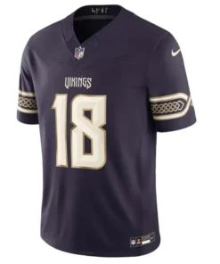 Alternative view of Justin Jefferson Purple Minnesota Vikings 2026 Rivalries Jersey