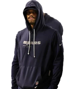 Caleb Williams 2026 Chicago Bears Sleeveless Sideline Hoodie