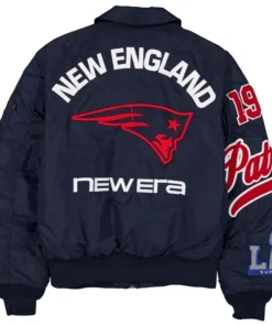 New England Patriots New Era x Alpha Industries Navy MA-1 Jacket - Image 3