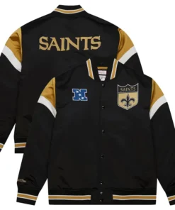 New Orleans Saints Mitchell & Ness Heavyweight Satin Jacket
