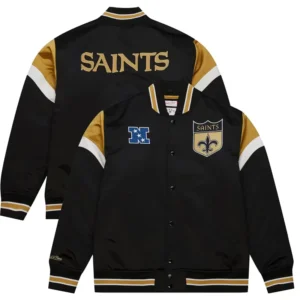 New Orleans Saints Mitchell & Ness Heavyweight Satin Jacket
