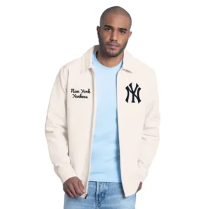 New York Yankees Starter White Franchise Full-Zip Jacket