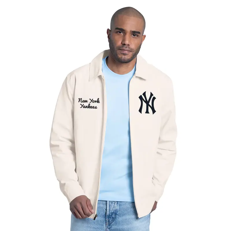 New York Yankees Starter White Franchise Full-Zip Jacket