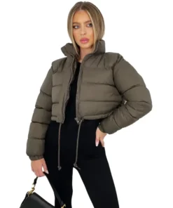 PADDED CROP PUFFER JACKET