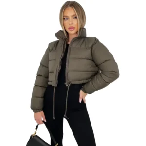 PADDED CROP PUFFER JACKET