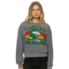 Philadelphia Eagles Aviator Nation Heather Gray Relaxed Tri-Blend Sweatshirt