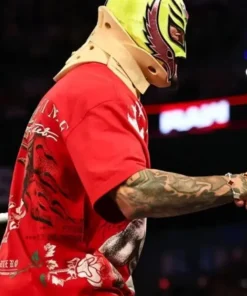 Alternative view of Rey Mysterio Monday Night RAW Red T-Shirt
