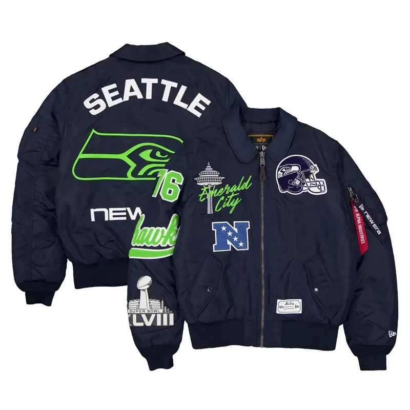 Seattle Seahawks New Era x Alpha Industries MA-1 Full-Zip Jacket