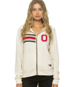 Aviator Nation x Ohio State 5-Stripe Zip Hoodie