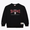 Philadelphia 76ers Black Vintage Pullover Sweartshirt
