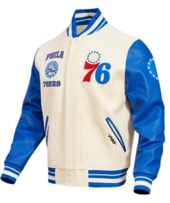 Philadelphia 76ers Retro Classic Varsity Full-Zip Jacket - Image 2