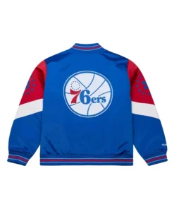 Philadelphia 76ers Royal Hardwood Classics Jacket - Image 2