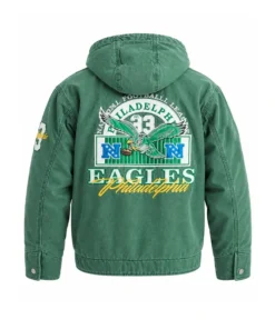 Philadelphia Eagles Hooded Bomber Jacket - Image 2