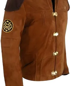 Alternative view of Warriors Viper Pilot Battlestar Galactica Jacket Brown Real Suede Leather Jacket