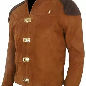 Warriors Viper Pilot Battlestar Galactica Jacket Brown Real Suede Leather Jacket
