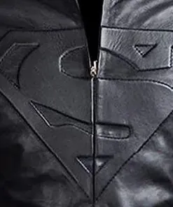 Men's Superman Costume, Black Super Man Jacket, Superman Leather Jacket, DC Comics Jacket, Clark Kent Costume - Image 5