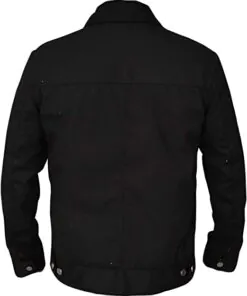 Men's Cowboy Stylish Black Cotton jacket - Image 3
