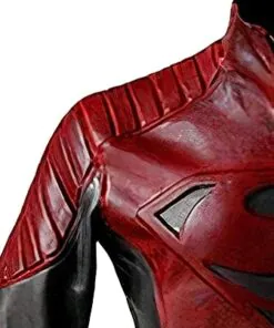 Men's Superman Costume, Black Super Man Jacket, Superman Leather Jacket, DC Comics Jacket, Clark Kent Costume - Image 6