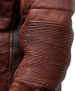 Café Racer Vintage Brown Men’s Real Leather Jacket || Distressed Waxed Jacket - Image 6