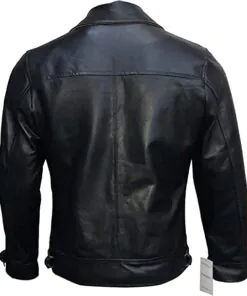 Alternative view of Men's New Motorcycle Black Biker Real Leather Jacket