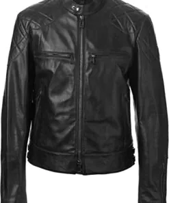 Mens David Beckham Black Real Leather Jacket. - Image 6