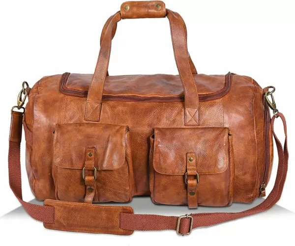 Leather Weekend Travel duffle Bag