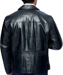Alternative view of Men's New Zealand Lambskin Leather Classic Open Bottom Jacket