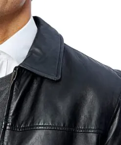 Men's New Zealand Lambskin Leather Classic Open Bottom Jacket - Image 3