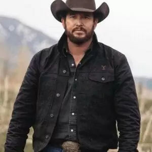 Men's Cowboy Stylish Black Cotton jacket