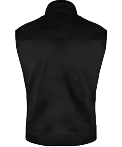 Men's TV Series John Dutton Yellowstone Cowboy Rip Kevin Costner Black Cotton Vest Jacket - Image 3
