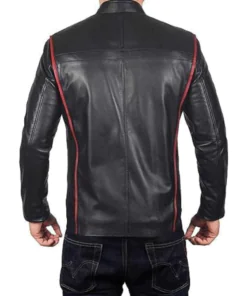 Alternative view of Mass Effect 3 Mens N7 Cafe Racer Real Leather Jacket
