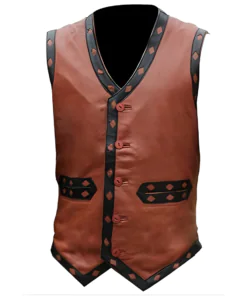 Alternative view of Men's Genuine Motorcycle Warrior Vest For Men Gangster Biker Vest