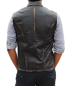 Alternative view of Hell on Wheels Cullen Bohannan Real Leather Motorcycle Biker Vest