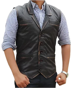 Hell on Wheels Cullen Bohannan Real Leather Motorcycle Biker Vest