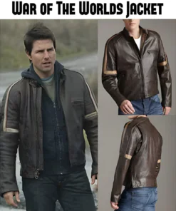 Alternative view of Mens Tom Cruise War of the World Real Leather Motorcycle Jacket
